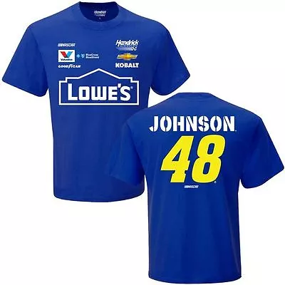 Jimmie Johnson 2017 Checkered Flag #48 Lowe's Uniform Tee FREE SHIP! • $27.99