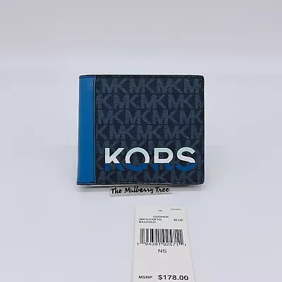 Michael Kors Men’s Cooper Blue Billfold Wallet 36H1LCOF1O NWT Org $178 • $52