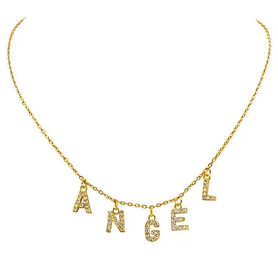 £3.59 • Buy DIY Custom Personalized Name Necklace Women Initial Letter Pendant Wholesale