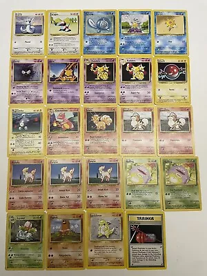 1999-2000 Pokemon Base Set 4TH PRINT Non Holo Common Uncommon Card Lot (italian) • $25