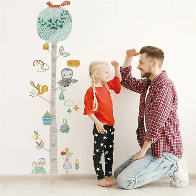 $7.83 • Buy Tree Animal Height Measure Sticker Self-adhesive Home Decor Decal For Kids Room