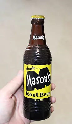 Chicago Ill Mason's Root Beer Soda  Bottle 10 Oz Acl Scarce Full • $19.99