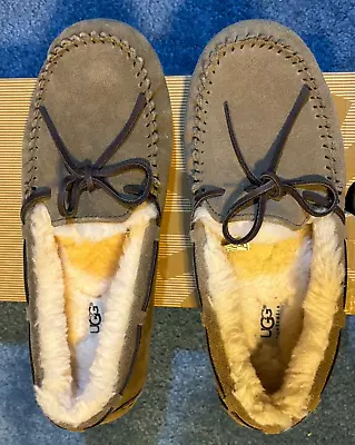 UGG Mens Olsen Suede Slip On Sheep Wool Moccasin Slippers L9 & R8 MISMATCHED SIZ • $15.99