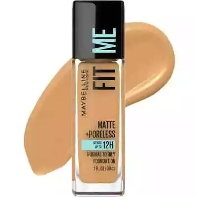 Maybelline Fit Me Matte Liquid Foundation Makeup 332 Golden Caramel 1 Fl Oz • $8