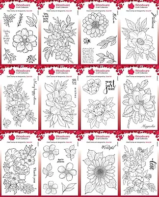 £6.75 • Buy Woodware Floral Clear Stamps - By Jane Gill - Creative Expression