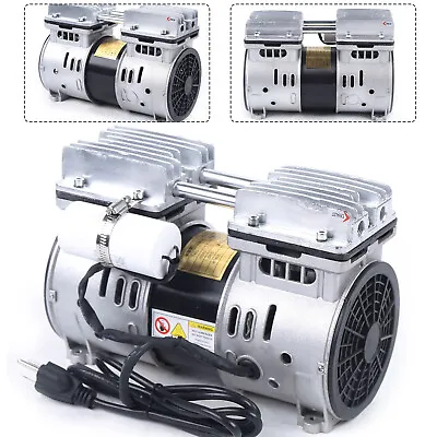 Oil-free Micro Piston Compressor 110V 550W 2A 67L/min Vacuum Flow -900mBar • $106.40