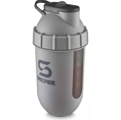 ShakeSphere Tumbler Protein Shaker Bottle With Side Window 24oz Matte Grey • $22.50