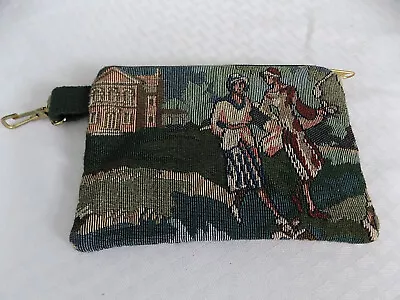 Vintage Dee Dee Tapestry Small Cosmetic Bag Ladies Golfing • $10.90
