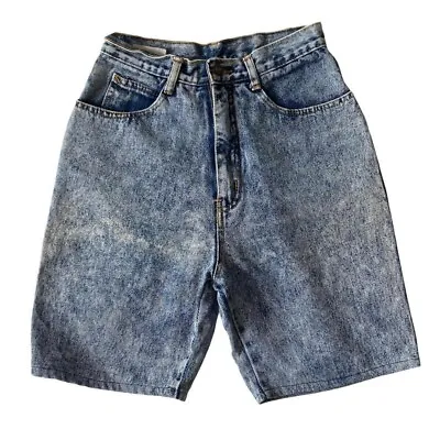 Vintage Rio Denim Shorts Stone Wash Blue Denim High Waisted  Acid Jorts 6-8 • £25