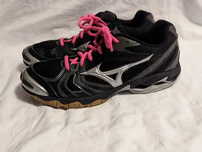 Womens Mizuno Wave Size 9 Black 430157 9073 Athletic • $13