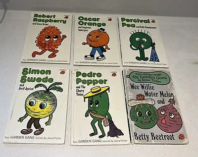 Ladybird The Garden Gang Books X6 Jayne Fisher 1979-1983 Pepper Swede Orange Pea • £19.99