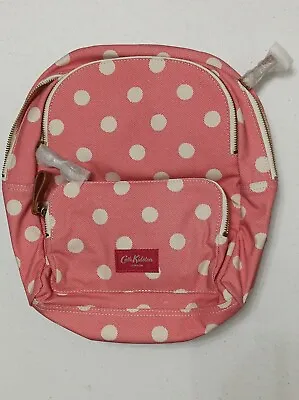 £22.99 • Buy Cath Kidston Women's Small Backpack Bag New Oilcloth Pink Dotty Dot Design