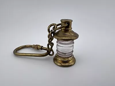 Vintage Nautical Lamp Lantern Keychain - Used - Brass Toned • $24.99