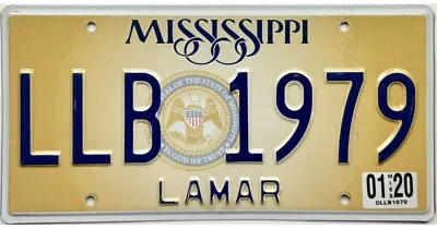 *BARGAIN BIN*  2020 Mississippi State Seal License Plate Lamar County #LLB 1979 • $9.99