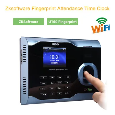 $135.75 • Buy TFT Screen Biometric Wifi Employee Payroll Fingerprint Time Attendance Scanner