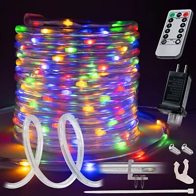 Colorful 8-Mode LED Outdoor Waterproof Rope Light 10' 20' 25' 50' 100' 150' Ft • $17.99
