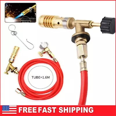 Mapp Gas Plumbing Turbo Burner Torch +Hose Propane Soldering Brazing Welding Kit • $23.99