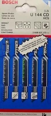 Bosch U144CD 3 5/8  8 Tpi U-Shank Jig Saw Blades Swiss 5 Blades • $3.25