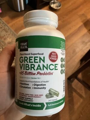 $27.99 • Buy Vibrant Health, Green Vibrance, Plant-Based Superfood , 240 VegiCaps EXP:5/2024