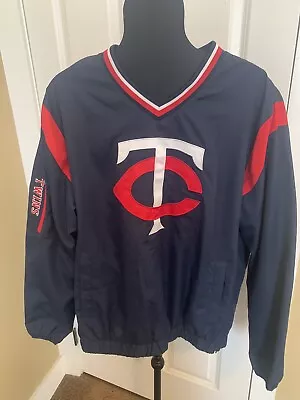 Minnesota Twins  Mens XL Navy Blue Pullover Windbreaker  MLB Genuine Merchandise • $24.99