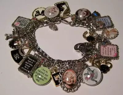 Marilyn Monroe Hand Crafted Photos & Quotes  Charm Bracelet • $33.99