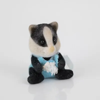 Sylvanian Families Sitting Underwood Badger Baby In Blue. Vintage RARE  • £4.99