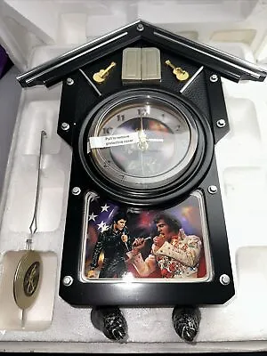 Bradford Exchange Elvis Presley “A Legend For All Time” Cuckoo Clock • $150