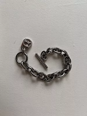 Michael Kors Toggle Link Chain Bracelet Silver 8” Chain • $45