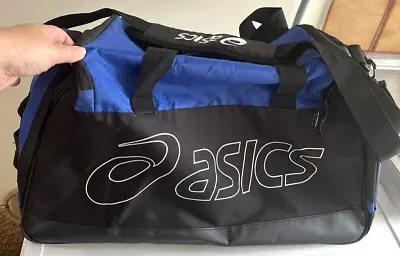 ASICS Blue & Black Sports Duffle Shoulder Unisex Bag With Strap • $38.20