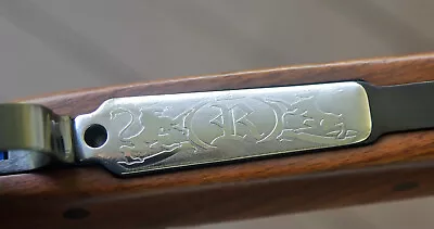 Mauser Crest Lion & Deer Engraved & Crown Above YOUR Initial  Mauser Floor Plate • $81.49