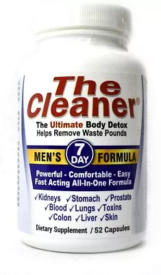 Century Systems The Cleaner 7 Day Mens's Formula Ultimate Body Detox 52 Capsules • $16.95