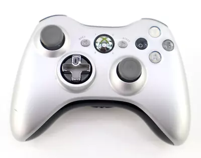 Microsoft Xbox 360 Wireless Controller Original Silver Black Tested Working OEM • $19.99