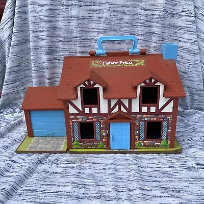 Vintage Fisher Price Little People Play Family Tudor Brown House #952 1980 • $20
