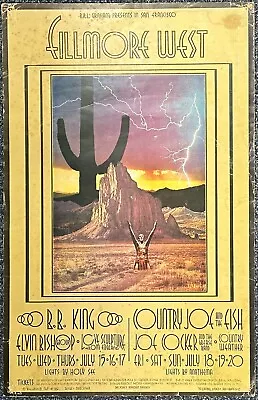 1969 BB King Joe Cocker Elvin Bishop Country Joe Poster (Bill Graham) BG-182 • $9.99