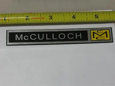 Vintage Go Kart MC McCulloch Engine  30 40 70 75 100 Shroud Decal Sticker Long • $9.99