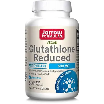 £34.78 • Buy Jarrow Formulas Glutathione Reduced 500mg 60 Veggie Capsules Detox Liver Support