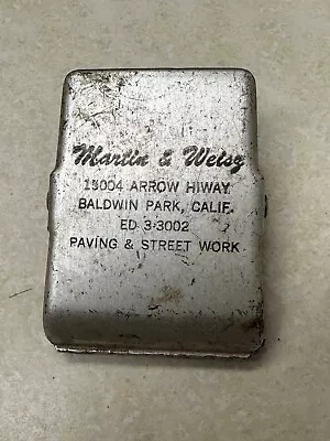 Vintage Advertising Clip Martin & Weise Baldwin Park California • $11.04