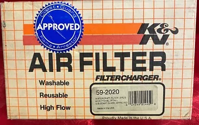 59-2020 K&N Oval Marine Flame Arrestor Air Filter.  • $35.85