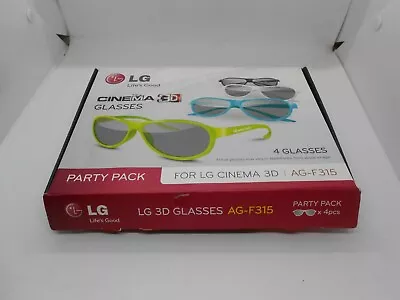 LG Cinema 3d Glasses Party Pack 4 X Glasses AG - F315 Great Condition Bummer Pod • £14.95