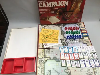 Vintage 1974 Waddington’s Campaign Strategy Board Game Good Condition Complete • £14.99