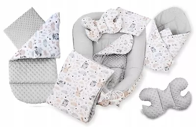 Baby 6pc Double-sided Soft Cocoon Bed Cushion FOREST FRIENDS • £44.99