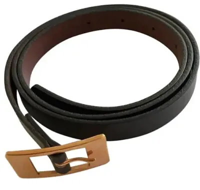 Rare Limited EdItion MARGIELA Rose Gold Skinny Belt Brown Leather Size 34 85 Cm • $478