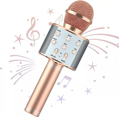 Karaoke Microphone Speaker Handheld KTV Player Mic Party Wireless Bluetooth Gift • £7.99