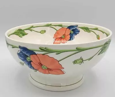 Vintage Villeroy & Boch 7.5  Amapola Footed Serving Bowl. Poppies. Germany • $20