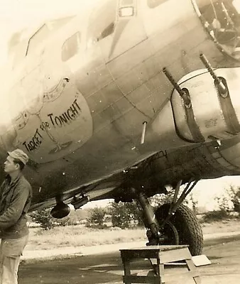 Org. Nose Art Photo: B-17 Bomber  TARGET FOR TONIGHT !!! • $11.50