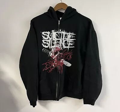 Rare Suicide Silence Deathcore Band Tour Concert Full Zip Hoodie • $149.99