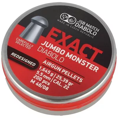 JSB Exact Jumbo Monster ReDesigned Cal. .22 / 5.52mm 200psc (546388-200) • £10.98