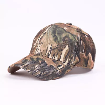 Men Women Camouflage Baseball Cap Adjustable Baseball Cap Hunting Jungle Hat • £5.69