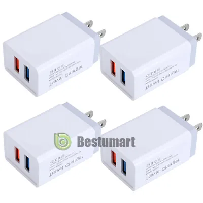 Lot USB Chargers Charging Block 2.4A Home Travel Double USB Wall Charger QC2.0 • $9.99
