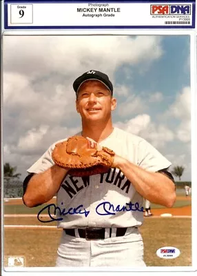 Mickey Mantle Signed Autographed 8X10 Photo New York Yankees 9 Auto PSA P13999 • $999.99